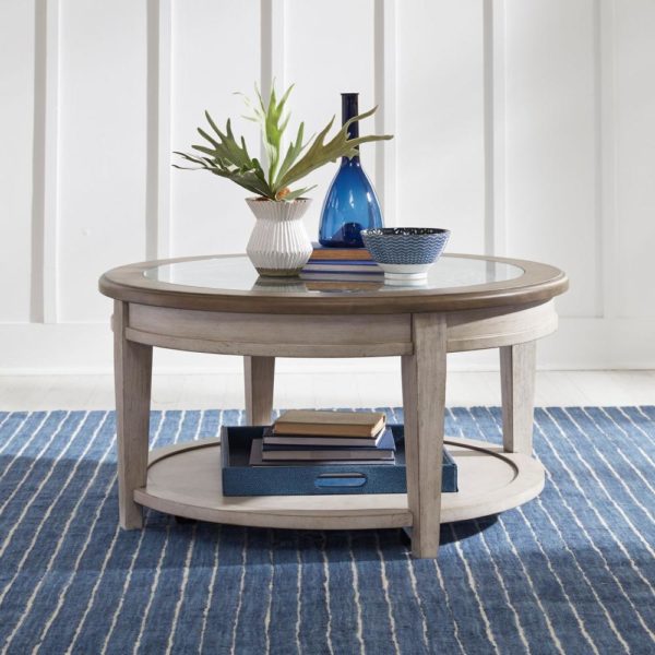 Heartland Round Ceiling Tile Cocktail Table