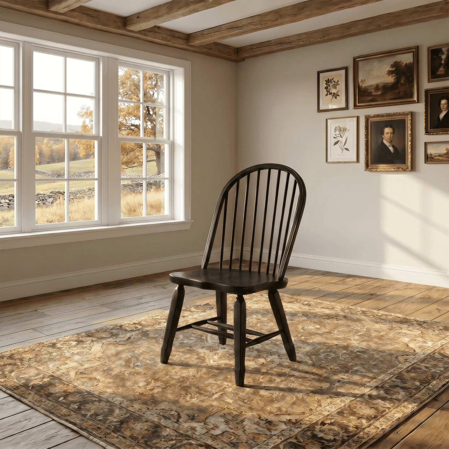 17-C4050 Treasures Bow Back Side Chair - Black 17-C4050 Treasures Bow Back Side Chair - Black