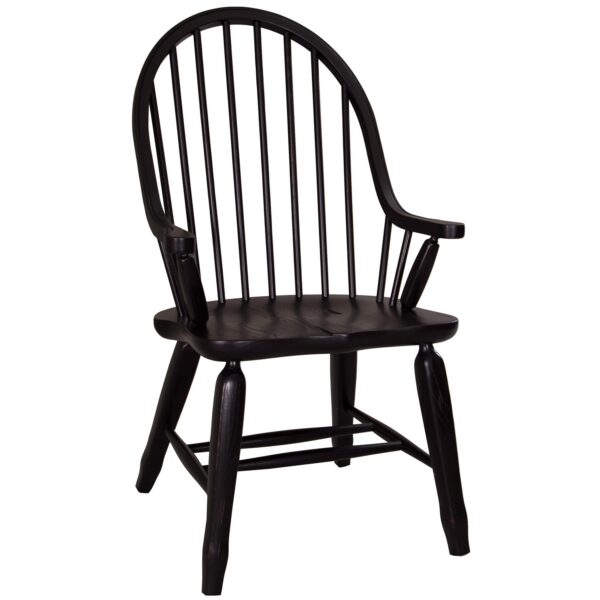 17-C4051 Treasures Bow Back Arm Chair - Black