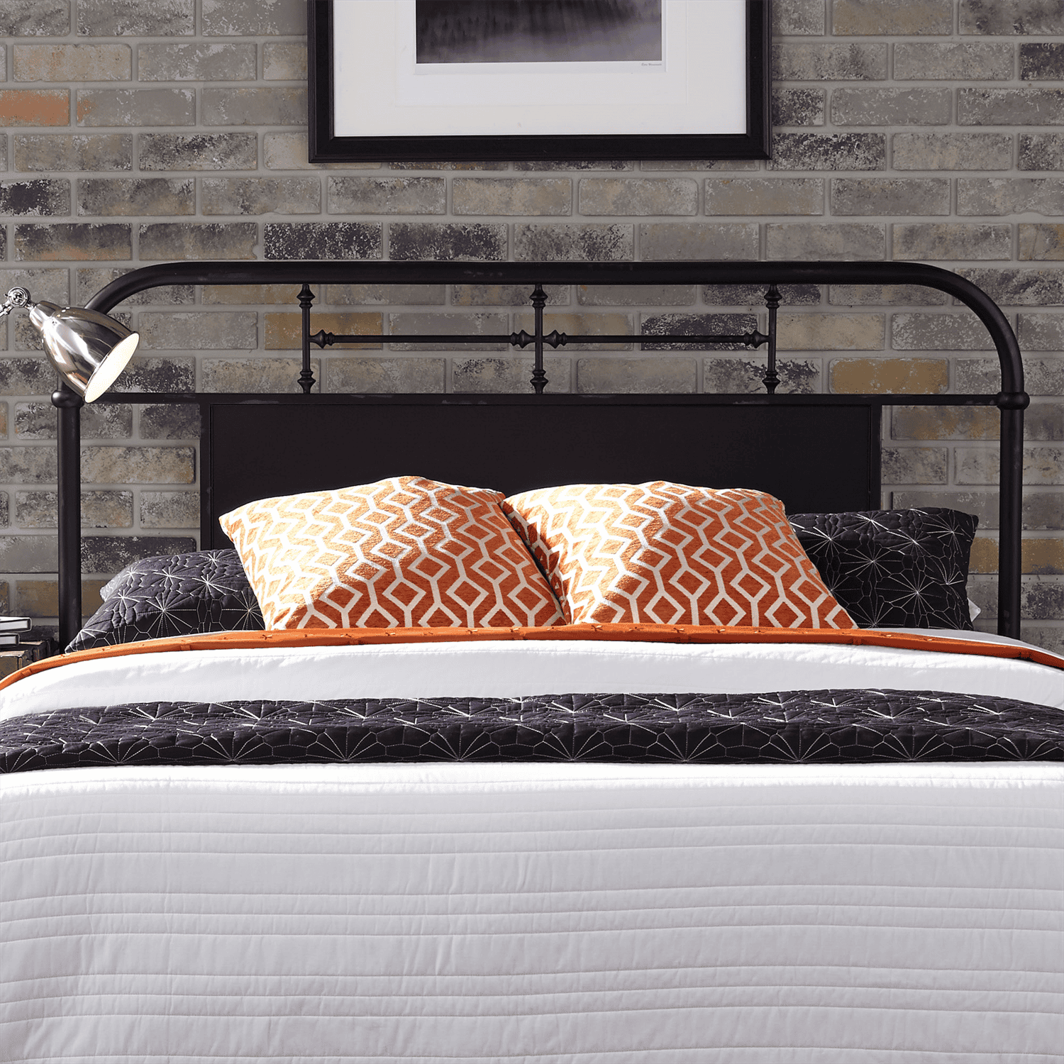 179-BR13H-B Vintage Series Queen Metal Headboard - Black 179-BR13H-B Vintage Series Queen Metal Headboard - Black