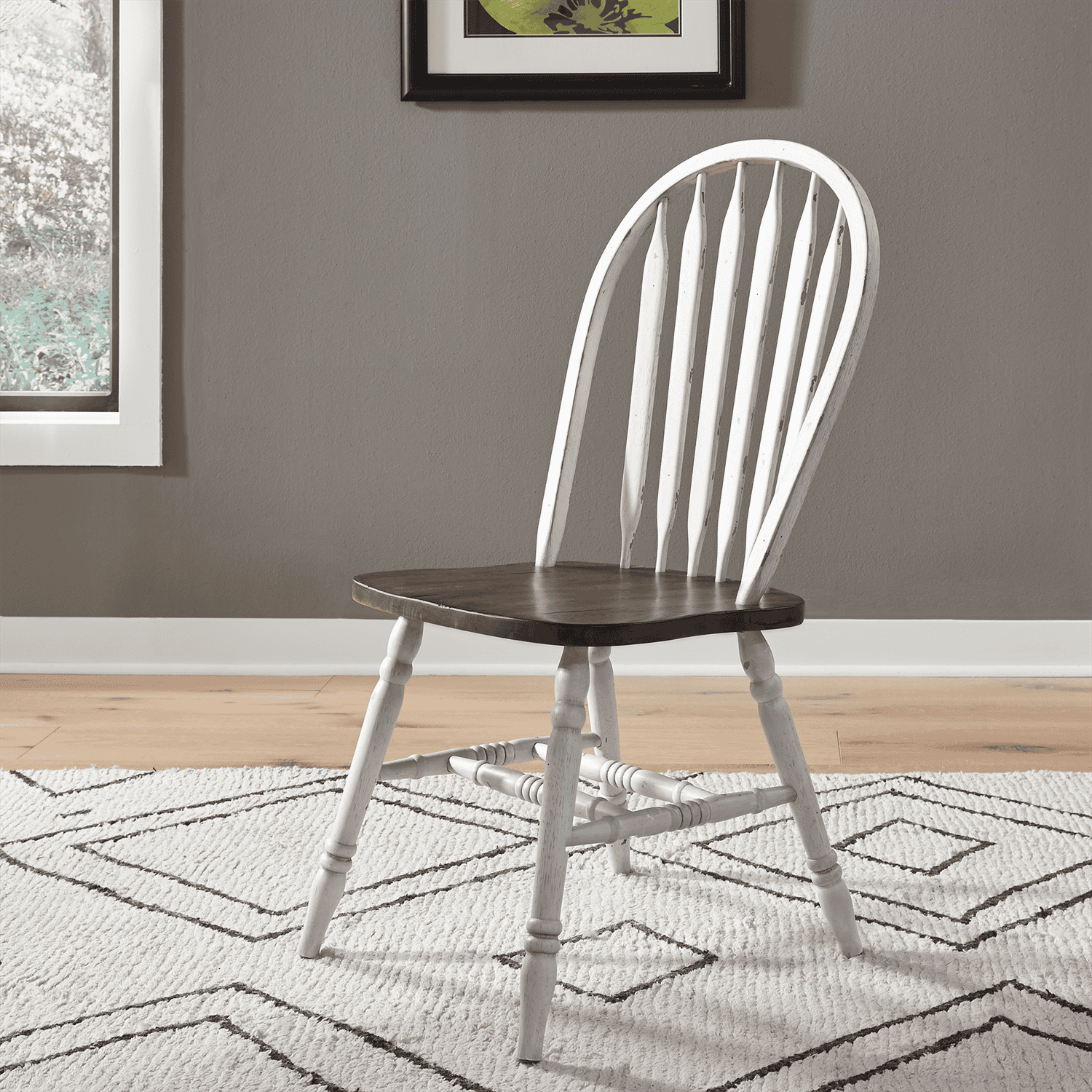 186W-C1000S Carolina Crossing Windsor Side Chair- White 186W-C1000S Carolina Crossing Windsor Side Chair- White