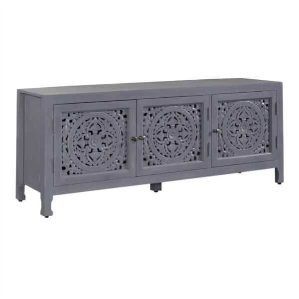 2077-AC6526 Marisol 65 Inch 3 Door Accent TV Stand