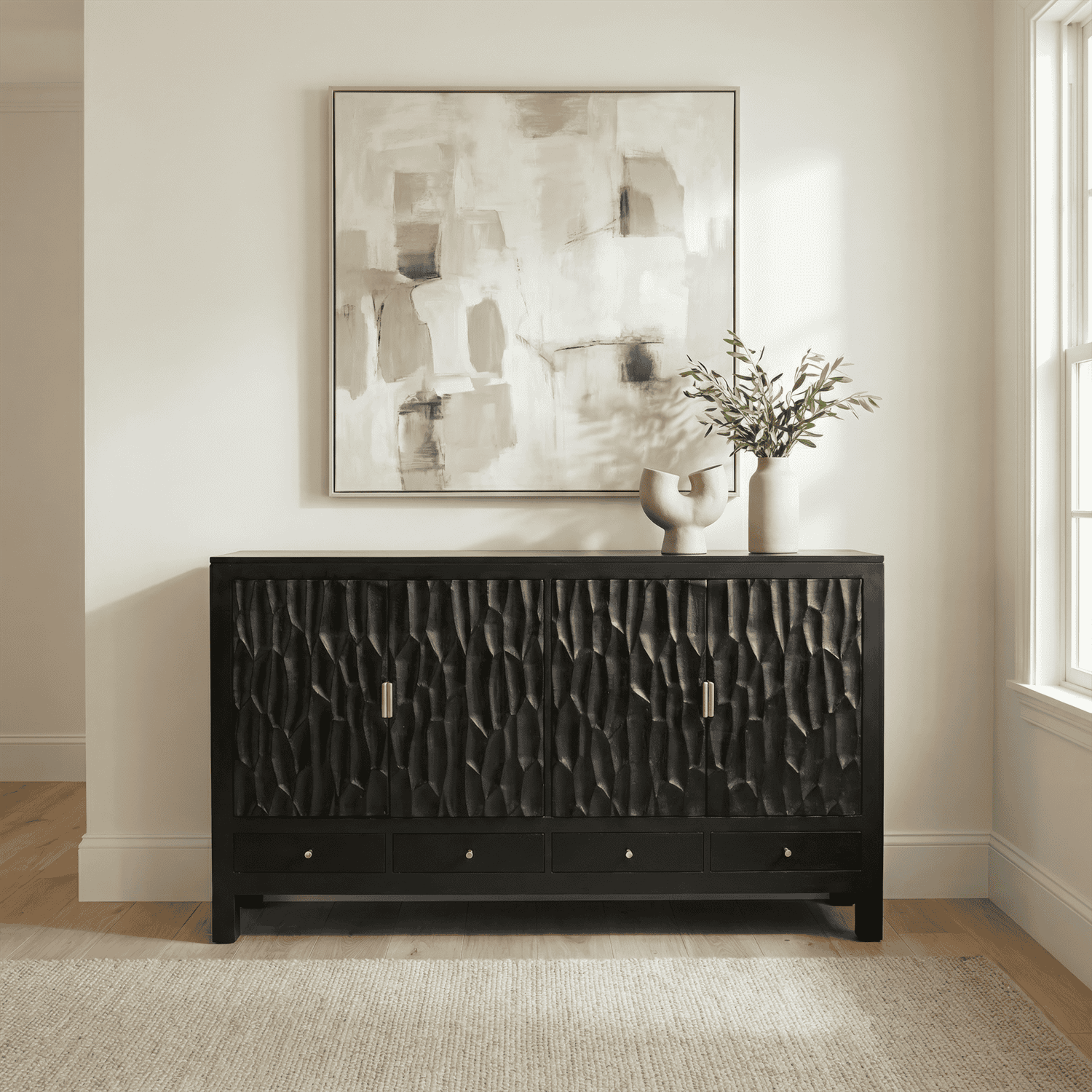2290-AC4000 Obsidian 4 Door Accent Cabinet 2290-AC4000 Obsidian 4 Door Accent Cabinet