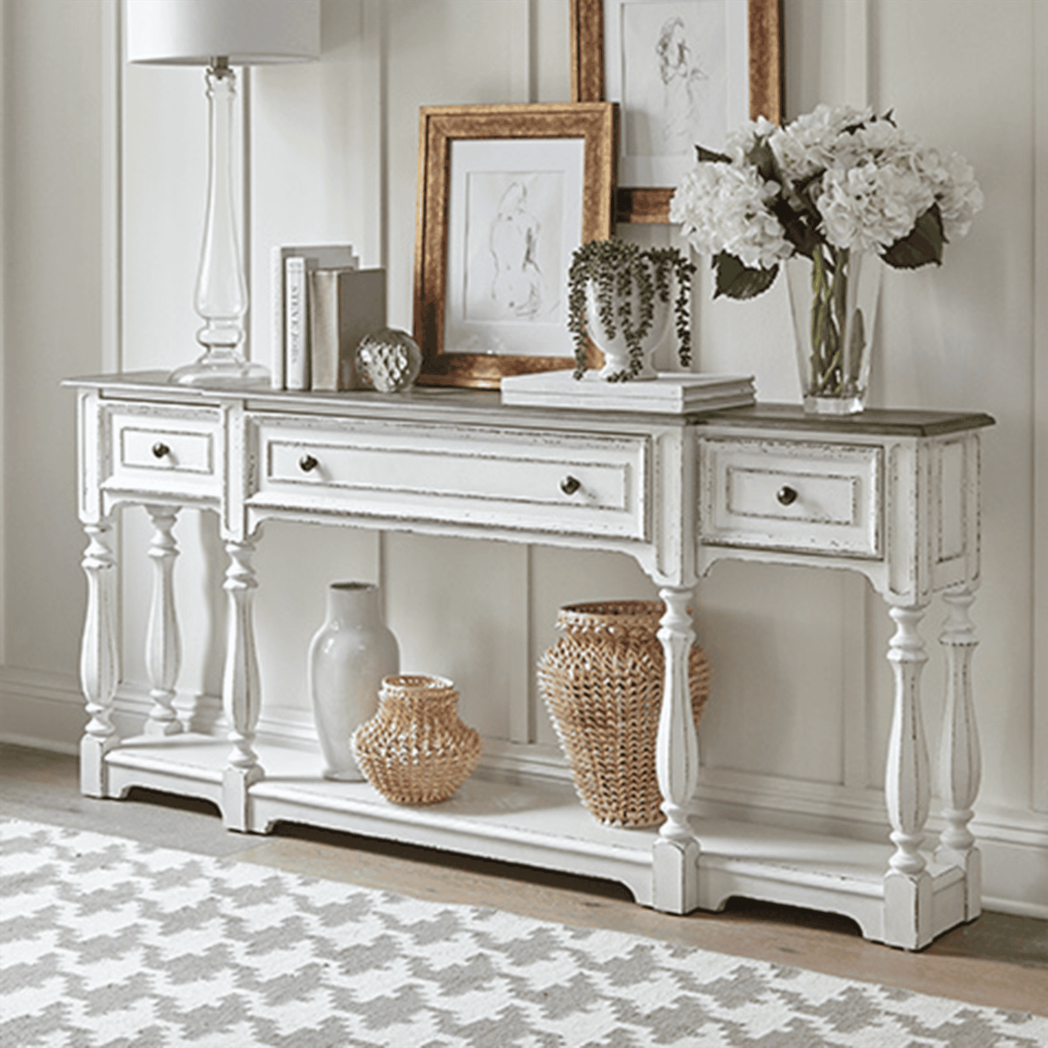 244-AT2002 Magnolia Manor 72 Inch Hall Console Table 244-AT2002 Magnolia Manor 72 Inch Hall Console Table