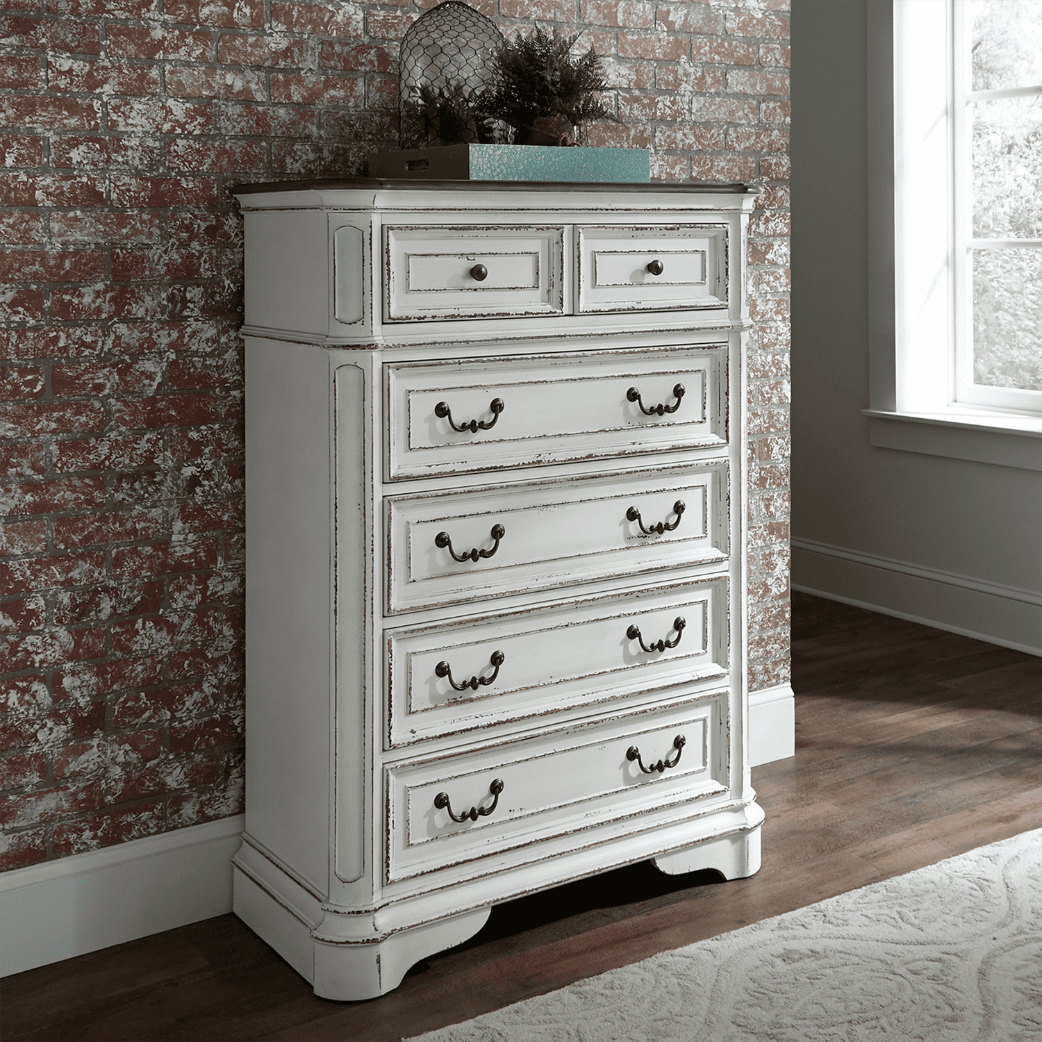 244-BR41 Magnolia Manor 5 Drawer Chest 244-BR41 Magnolia Manor 5 Drawer Chest