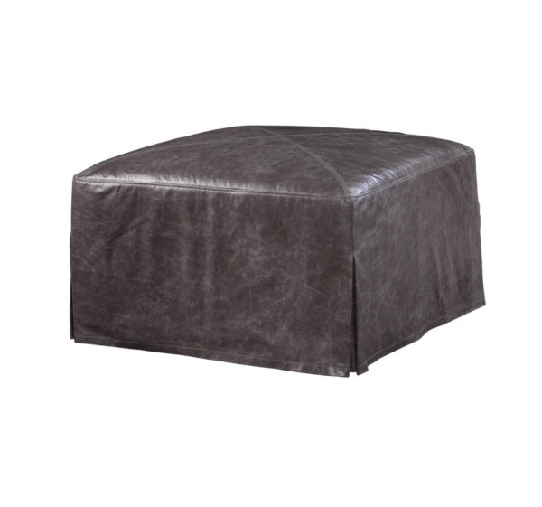 Spectra Home Alhambra Square Ottoman in Crystal Charcoal