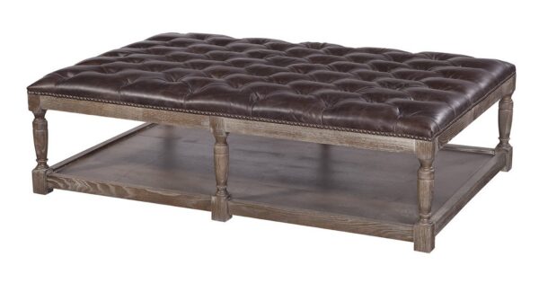 Spectra Home Thomas Rectangular Cocktail Ottoman in Valenica Dark Brown Spectra Home Thomas Rectangular Cocktail Ottoman in Valenica Dark Brown