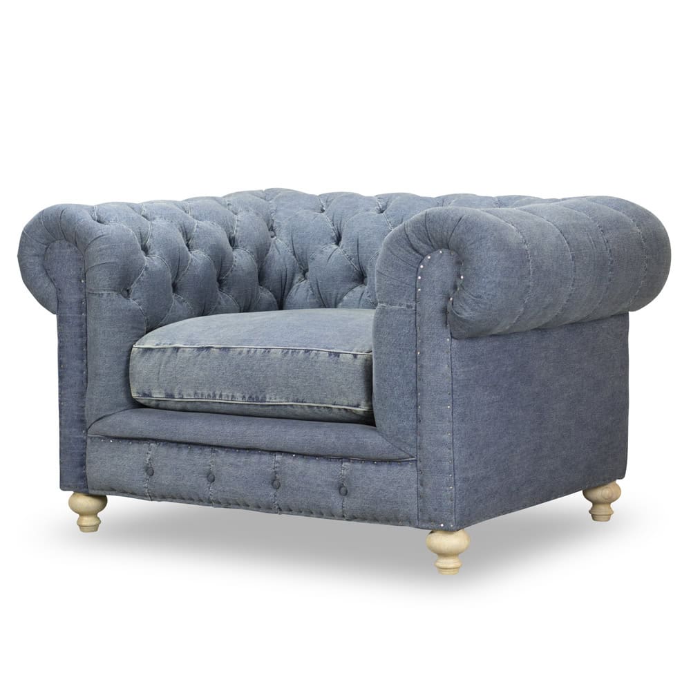Spectra Home Greenwich Chair in Desi Blue Denim Spectra Home Greenwich Chair in Desi Blue Denim