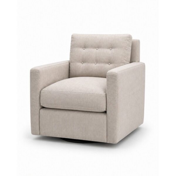 Spectra Home Oxford Swivel Chair in Lambert Fog
