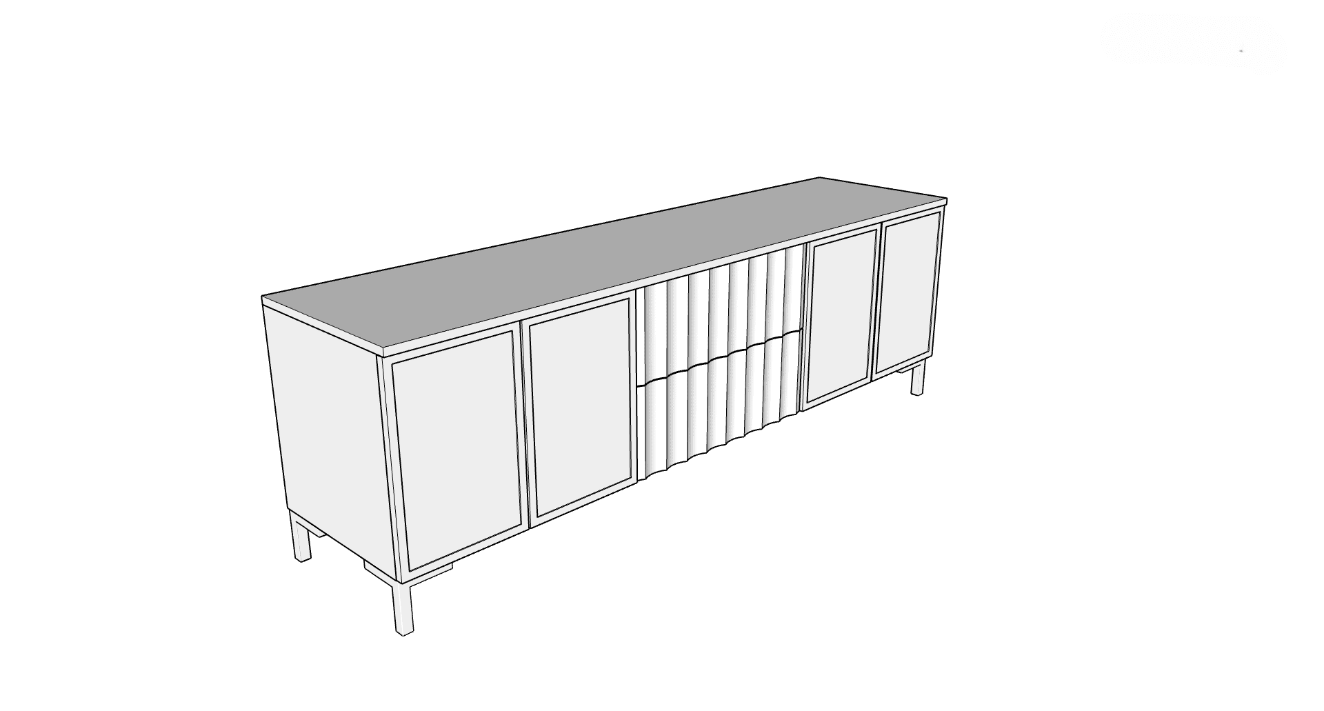 Country View Woodworking 110-74CRED-D1-B1 American Modern 74'' Credenza Country View Woodworking 110-74CRED-D1-B1 American Modern 74'' Credenza