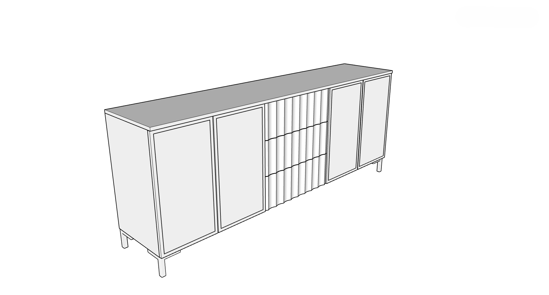 Country View Woodworking 110-84BUF-D1-B1 American Modern 84'' Buffet Country View Woodworking 110-84BUF-D1-B1 American Modern 84'' Buffet