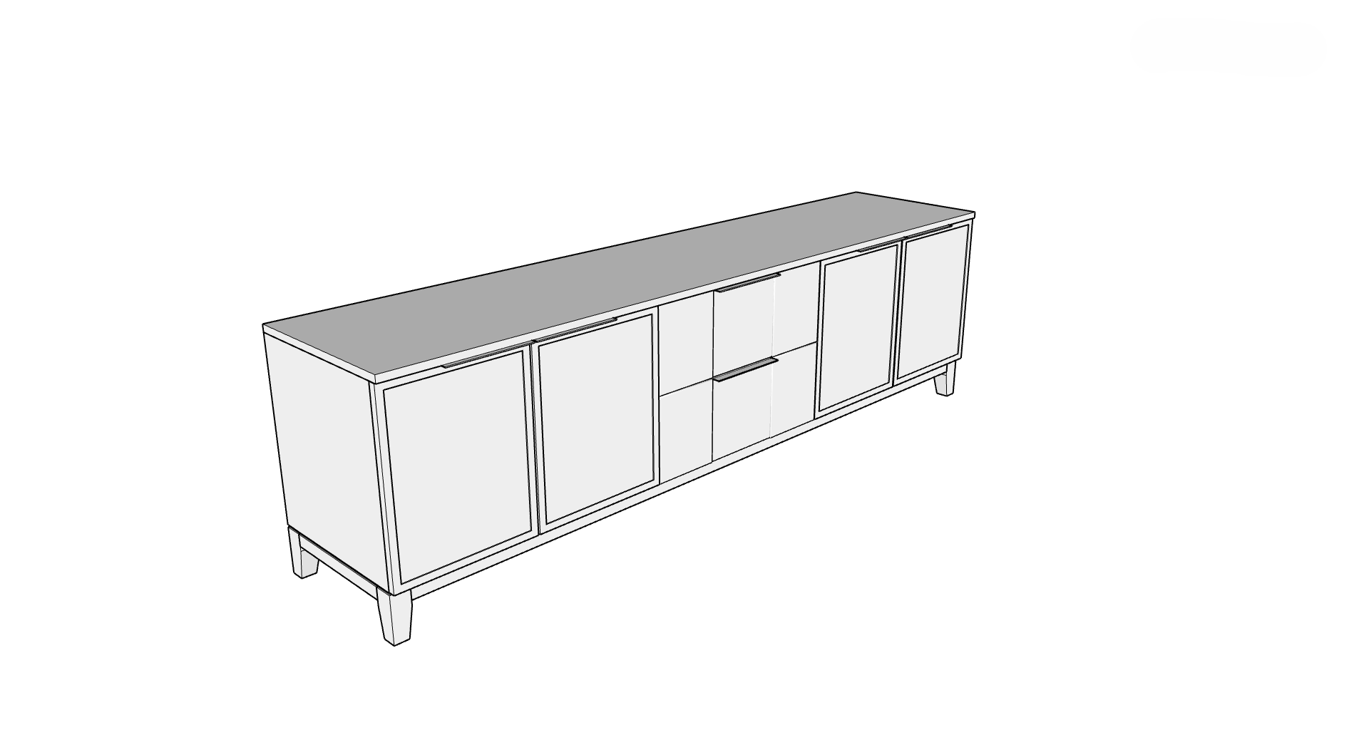 Country View Woodworking 110-84CRED-D2-B2 American Modern 84'' Credenza Country View Woodworking 110-84CRED-D2-B2 American Modern 84'' Credenza