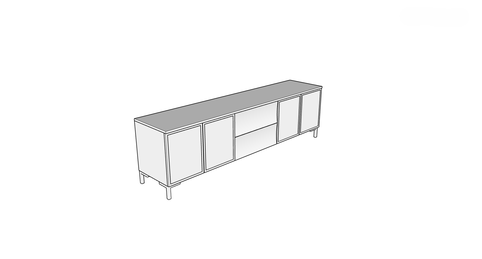 Country View Woodworking 110-84CRED-D7-B1 American Modern 84'' Credenza Country View Woodworking 110-84CRED-D7-B1 American Modern 84'' Credenza