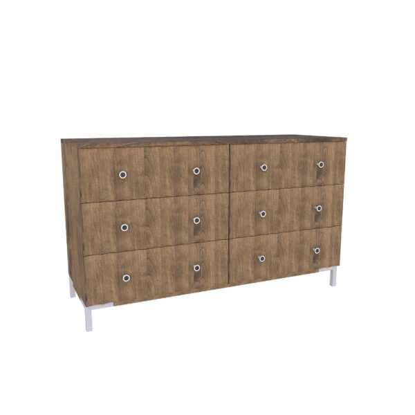 Country View Woodworking 115-DR656-D1-B1 American Modern II  56'' Six-Drawer Dresser ( D-1  B-1 )