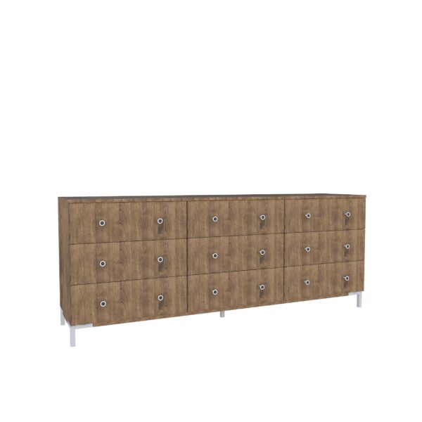 Country View Woodworking 115-DR984-D1-B1 American Modern II  84'' Nine-Drawer Dresser  ( D-1  B-1 )