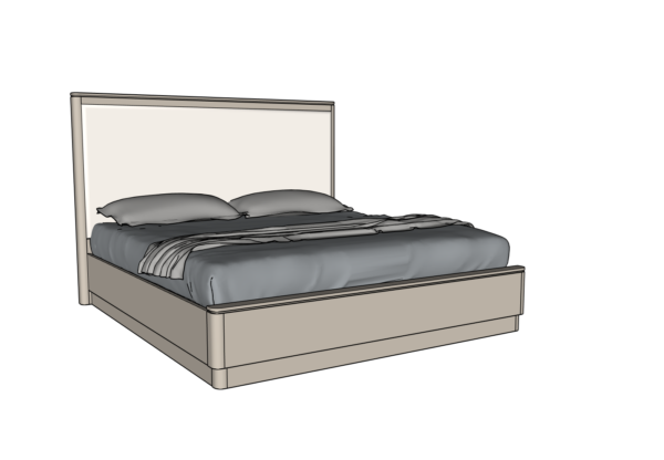 Country View Woodworking 170-432-138-084 Rochelle Ca. King Upholstered Panel Bed