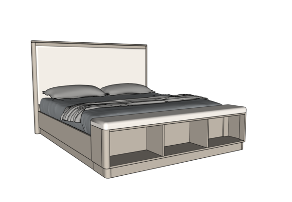 Country View Woodworking 170-432-338-084 Rochelle Ca. King Upholstered Panel Bed