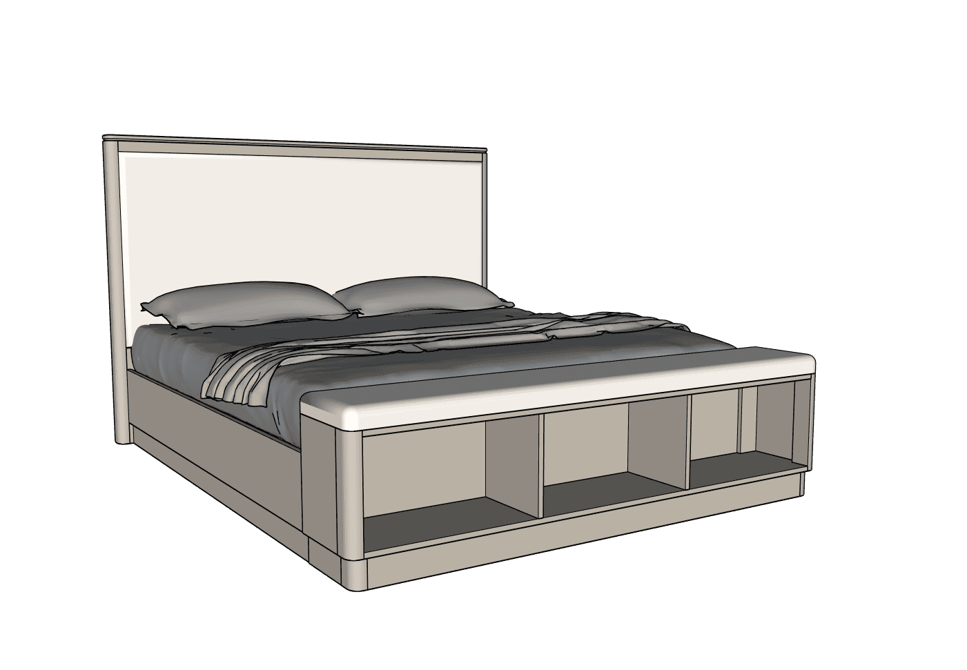 Country View Woodworking 170-432-338-084 Rochelle Ca. King Upholstered Panel Bed Country View Woodworking 170-432-338-084 Rochelle Ca. King Upholstered Panel Bed