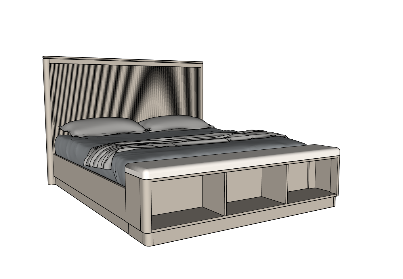 Country View Woodworking 170-532-338-084 Rochelle Ca. King Horizontal Panel Wood Bed Country View Woodworking 170-532-338-084 Rochelle Ca. King Horizontal Panel Wood Bed
