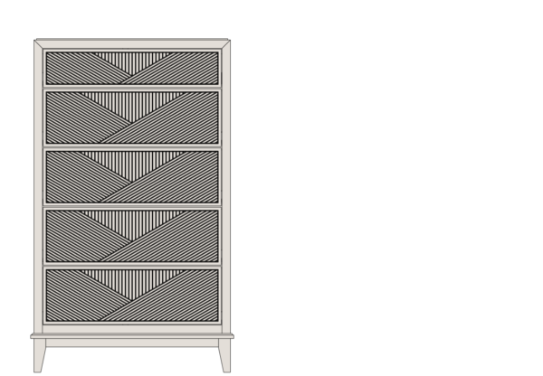 Country View Woodworking 190-CH529-D1-B1 Signature Collection 29'' 5 Drawer Chest ( D1 - B1 )