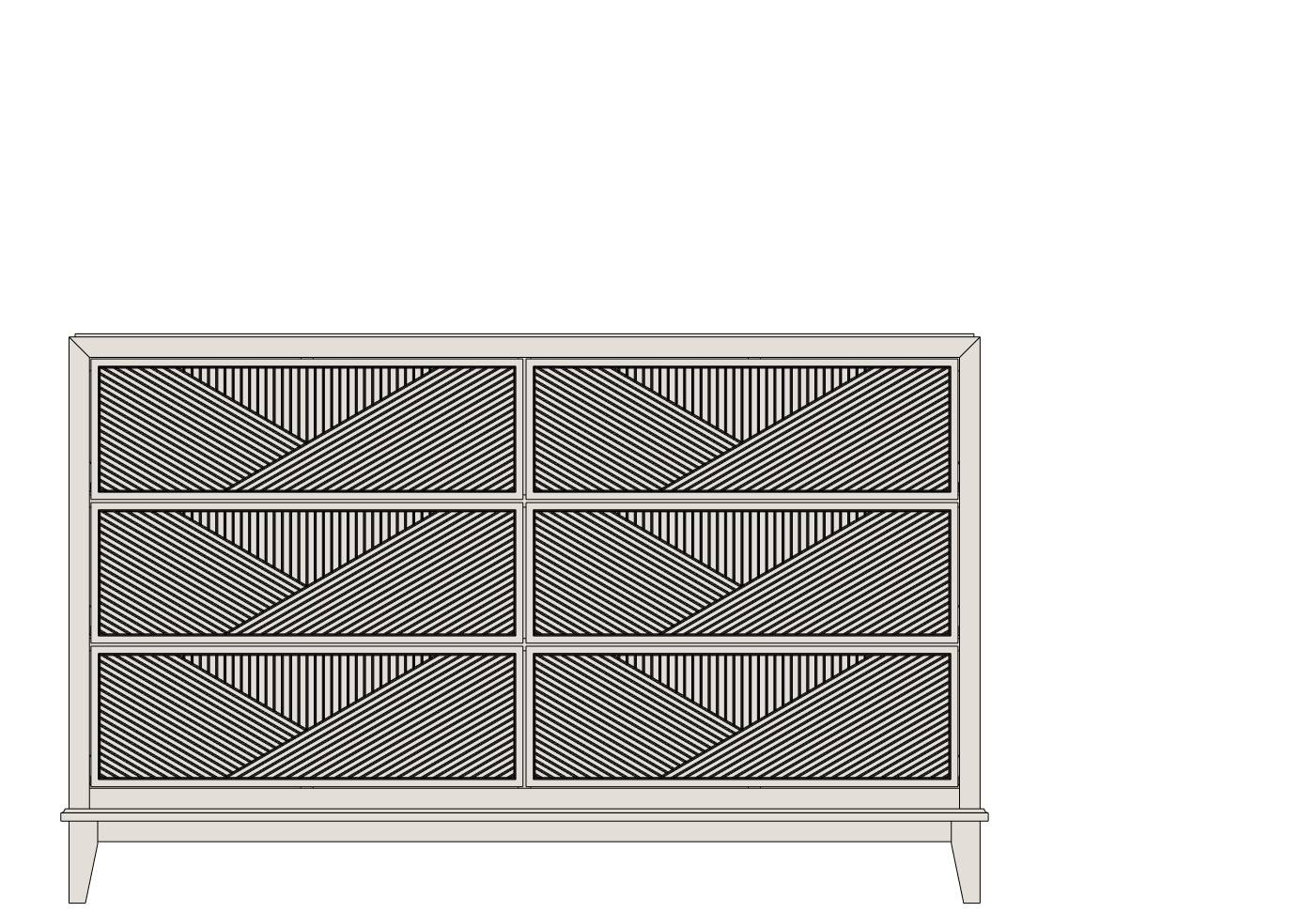 Country View Woodworking 190-DR656-D1-B1 Signature Collection 56'' 6 Drawer Dresser ( D1 - B1 ) Country View Woodworking 190-DR656-D1-B1 Signature Collection 56'' 6 Drawer Dresser ( D1 - B1 )