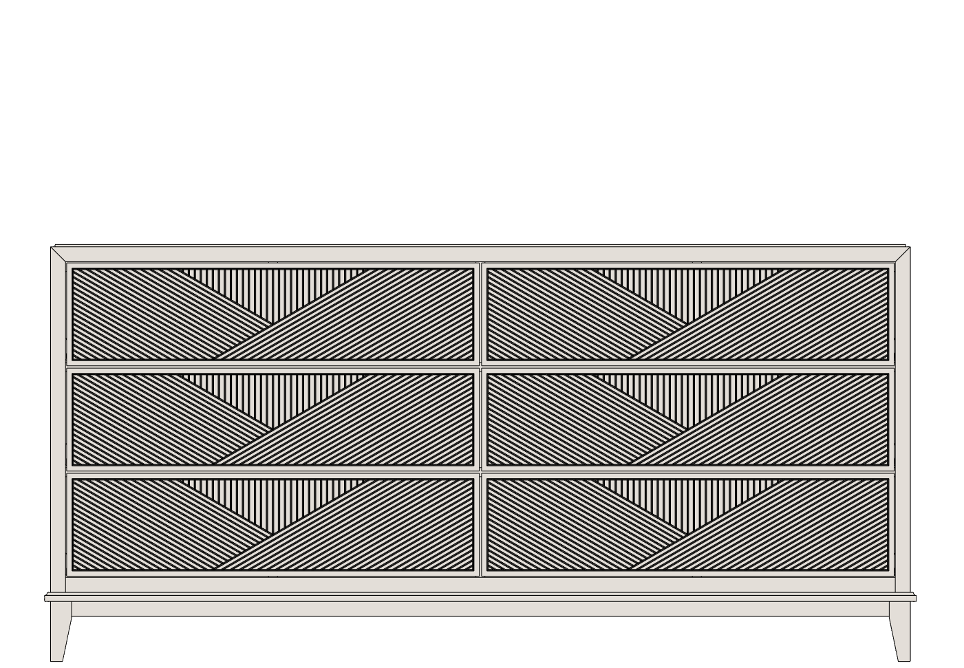 Country View Woodworking 190-DR672-D1-B1 Signature Collection 72'' 6 Drawer Dresser ( D1 - B1 ) Country View Woodworking 190-DR672-D1-B1 Signature Collection 72'' 6 Drawer Dresser ( D1 - B1 )