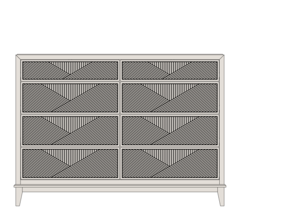 Country View Woodworking 190-DR856-D1-B1 Signature Collection 56'' 6 Drawer Dresser ( D1 - B1 )