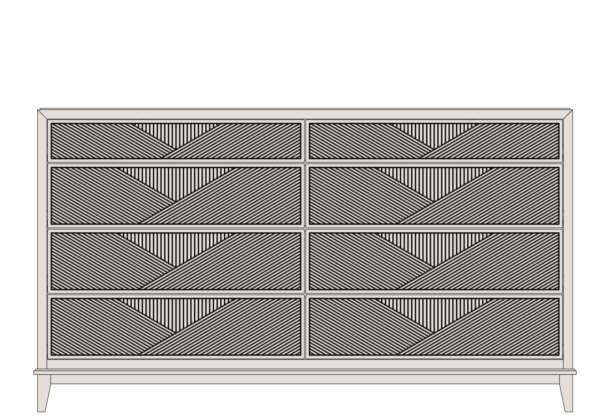 Country View Woodworking 190-DR872-D1-B1 Signature Collection 72'' 8 Drawer Dresser ( D1 - B1 )