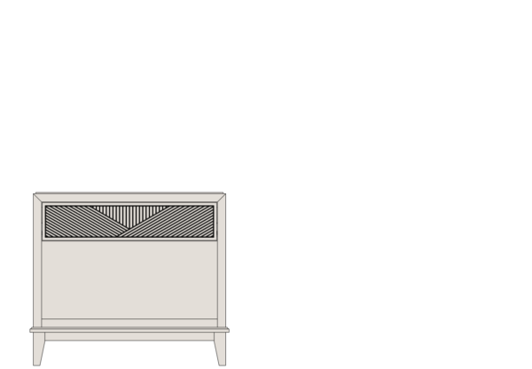 Country View Woodworking 190-NS129-D1-B1 Signature Collection 29'' One Drawer Nightstand ( D1 - B1 )