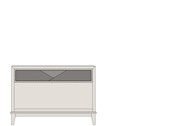 Country View Woodworking 190-NS137-D1-B1 Signature Collection 37'' One Drawer Nightstand ( D1 - B1 )