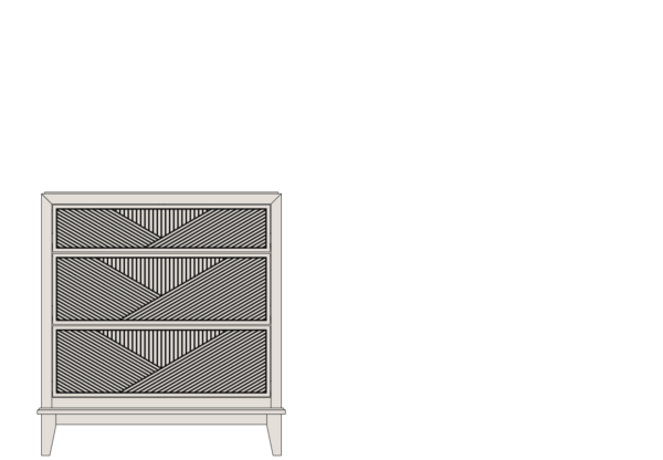 Country View Woodworking 190-NS329-D1-B1 Signature Collection 29'' Three Drawer Nightstand ( D1 - B1 )