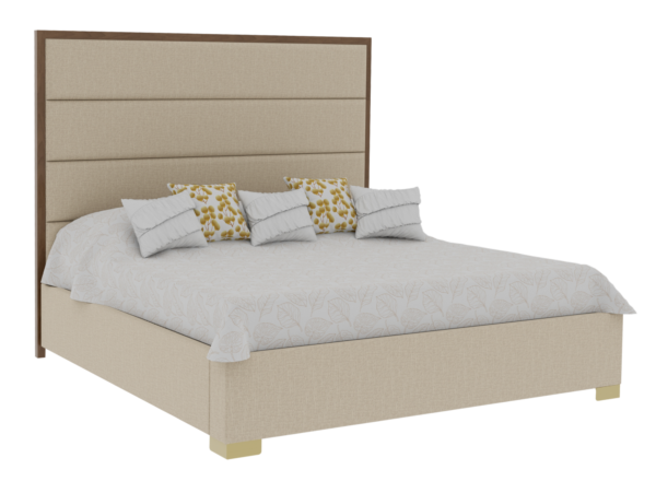 Country View Woodworking 150-233-238-184 Verrado 2B Ca king Bed with Metal Feet on Footboard --- Bedrails ( 57'' High )