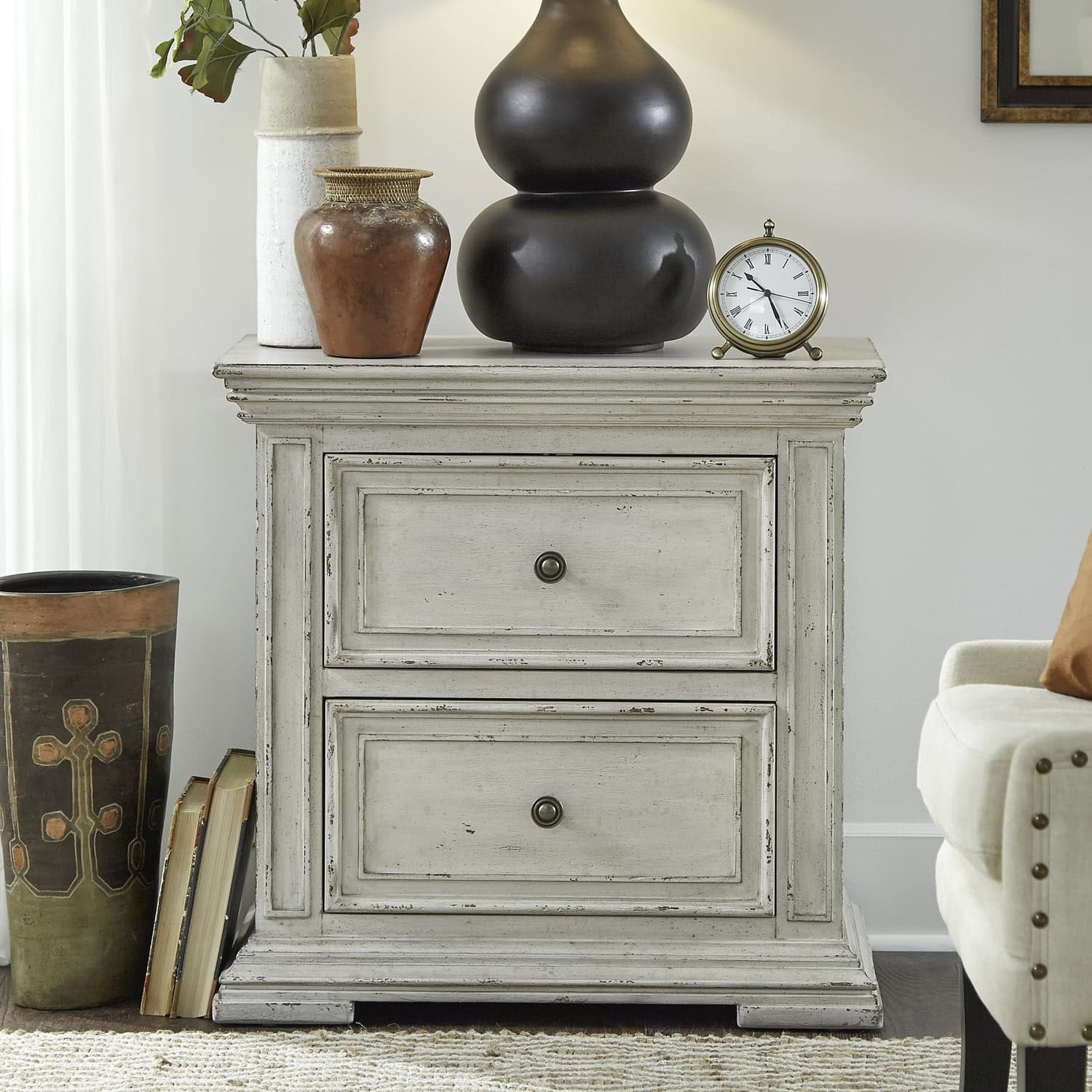 361W-BR61 Big Valley 2 Drawer Night Stand w/ Charging Station 361W-BR61 Big Valley 2 Drawer Night Stand w/ Charging Station