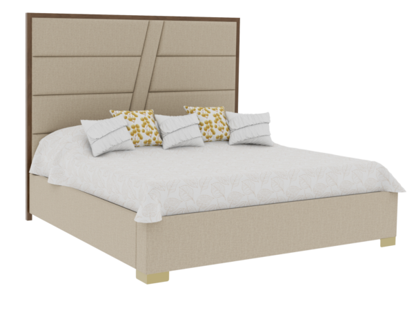 Country View Woodworking 150-333-238-184 Verrado 3B Ca king Bed with Metal Feet on Footboard --- Bedrails ( 57'' High )