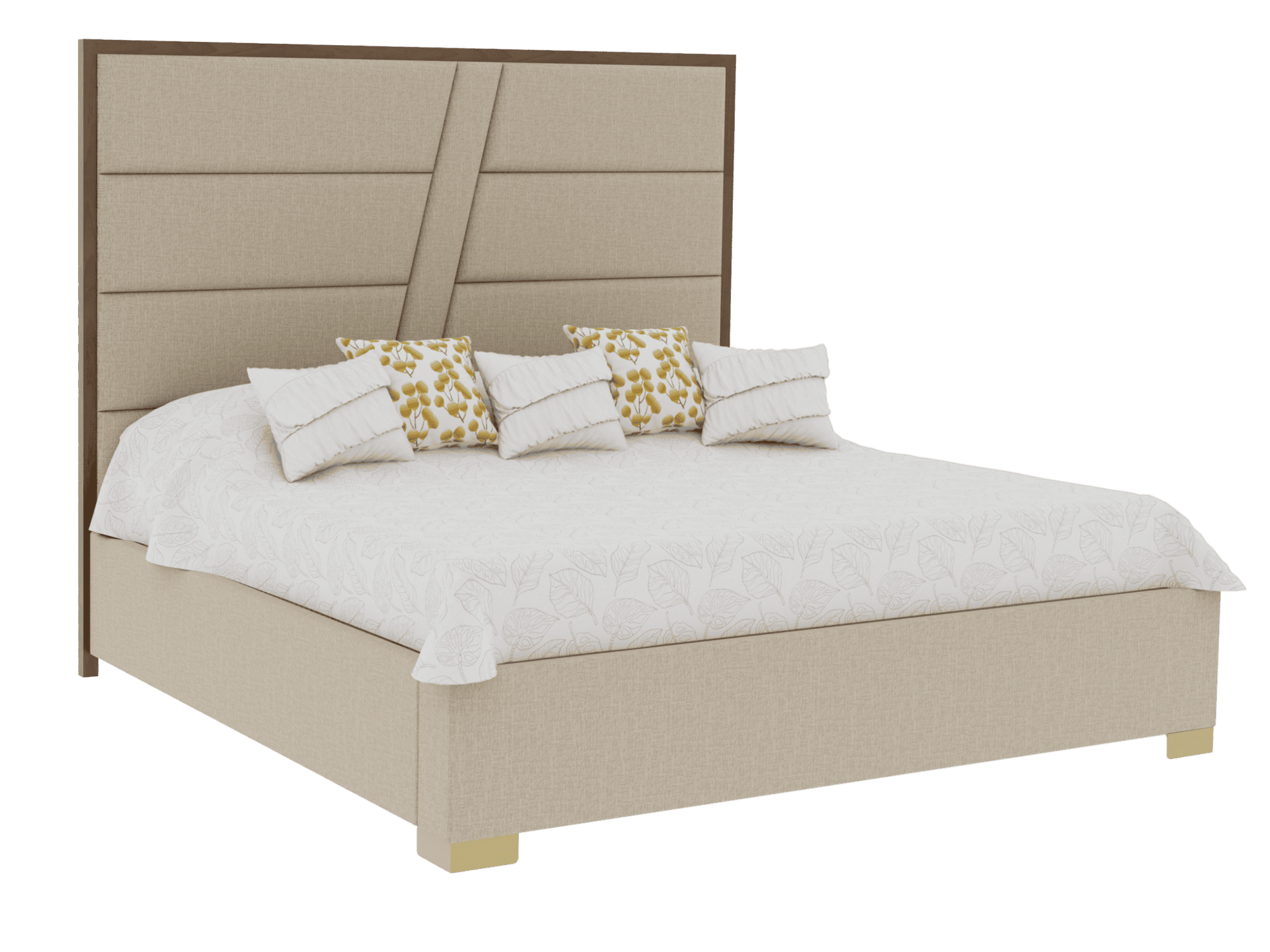 Country View Woodworking 150-321-226-180 Verrado 3B Queen Bed with Metal Feet on Footboard --- Bedrails ( 57'' High ) Country View Woodworking 150-321-226-180 Verrado 3B Queen Bed with Metal Feet on Footboard --- Bedrails ( 57'' High )