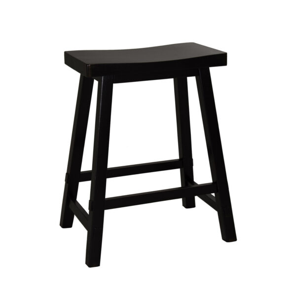 48-B1824 Creations 24 Inch Sawhorse Counter Stool - Black (RTA)