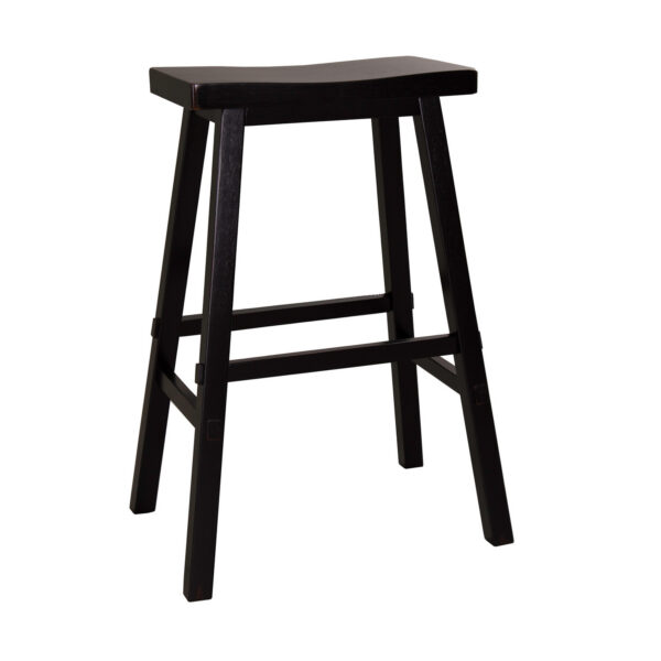 48-B1830 Creations 30 Inch Sawhorse Barstool - Black (RTA)