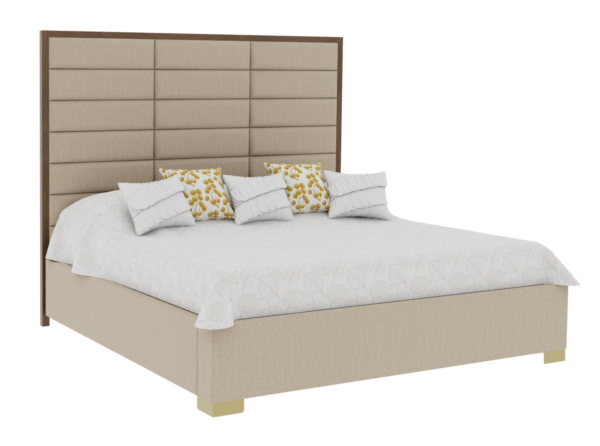 Country View Woodworking 150-433-238-184 Verrado 4B Ca king Bed with Metal Feet on Footboard --- Bedrails ( 63'' High )
