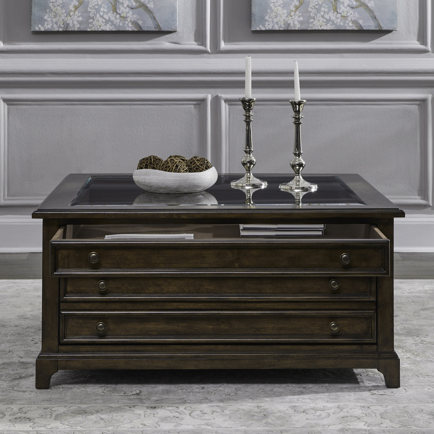 Liberty Furniture 512-OT1011 Arden Road Square Collector Cocktail Table Liberty Furniture 512-OT1011 Arden Road Square Collector Cocktail Table