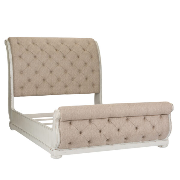 520-BR-KUSL Abbey Park King Uph Sleigh Bed
