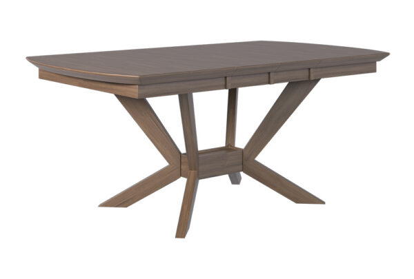 Country View Woodworking CAE-4872SH Carlton 48 X 72  Solid Top  ( T02 - E01  )Hickory Top - Brown Maple Aprons & Base