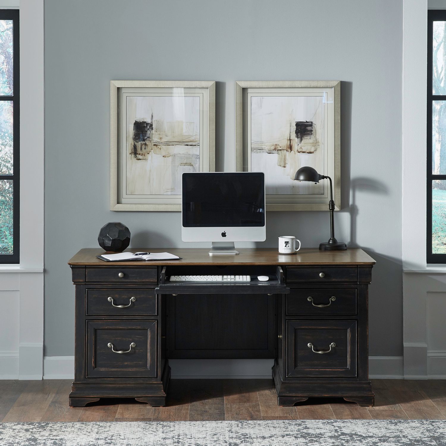 Liberty Furniture 532-HO-JED Meritage Jr Executive Desk Liberty Furniture 532-HO-JED Meritage Jr Executive Desk