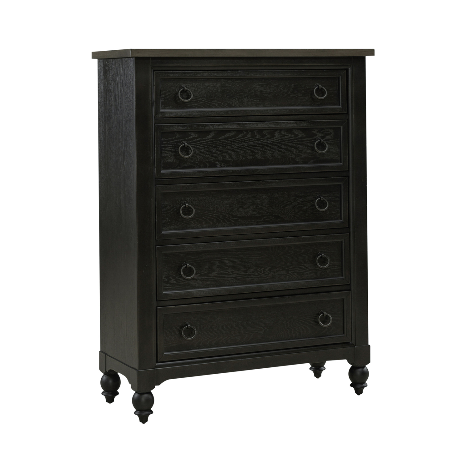 Liberty Furniture 615-BR41-B Americana Farmhouse 5 Drawer Chest - Black Liberty Furniture 615-BR41-B Americana Farmhouse 5 Drawer Chest - Black