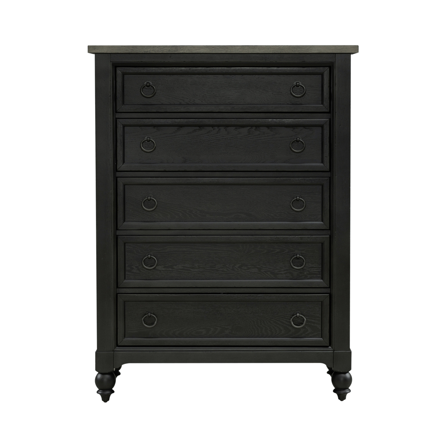 Liberty Furniture 615-BR41-B Americana Farmhouse 5 Drawer Chest - Black Liberty Furniture 615-BR41-B Americana Farmhouse 5 Drawer Chest - Black