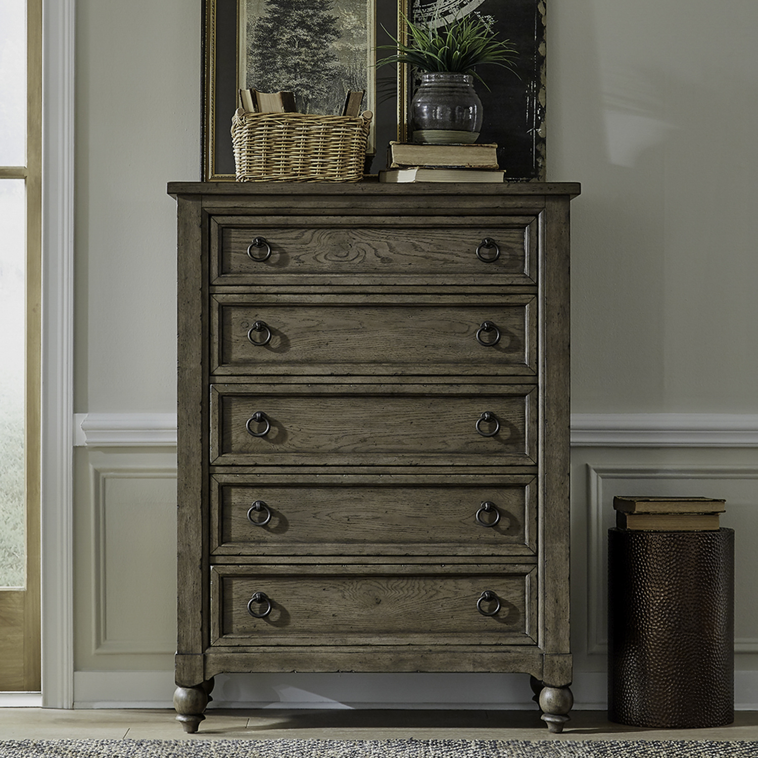 Liberty Furniture 615-BR41 Americana Farmhouse 5 Drawer Chest Liberty Furniture 615-BR41 Americana Farmhouse 5 Drawer Chest