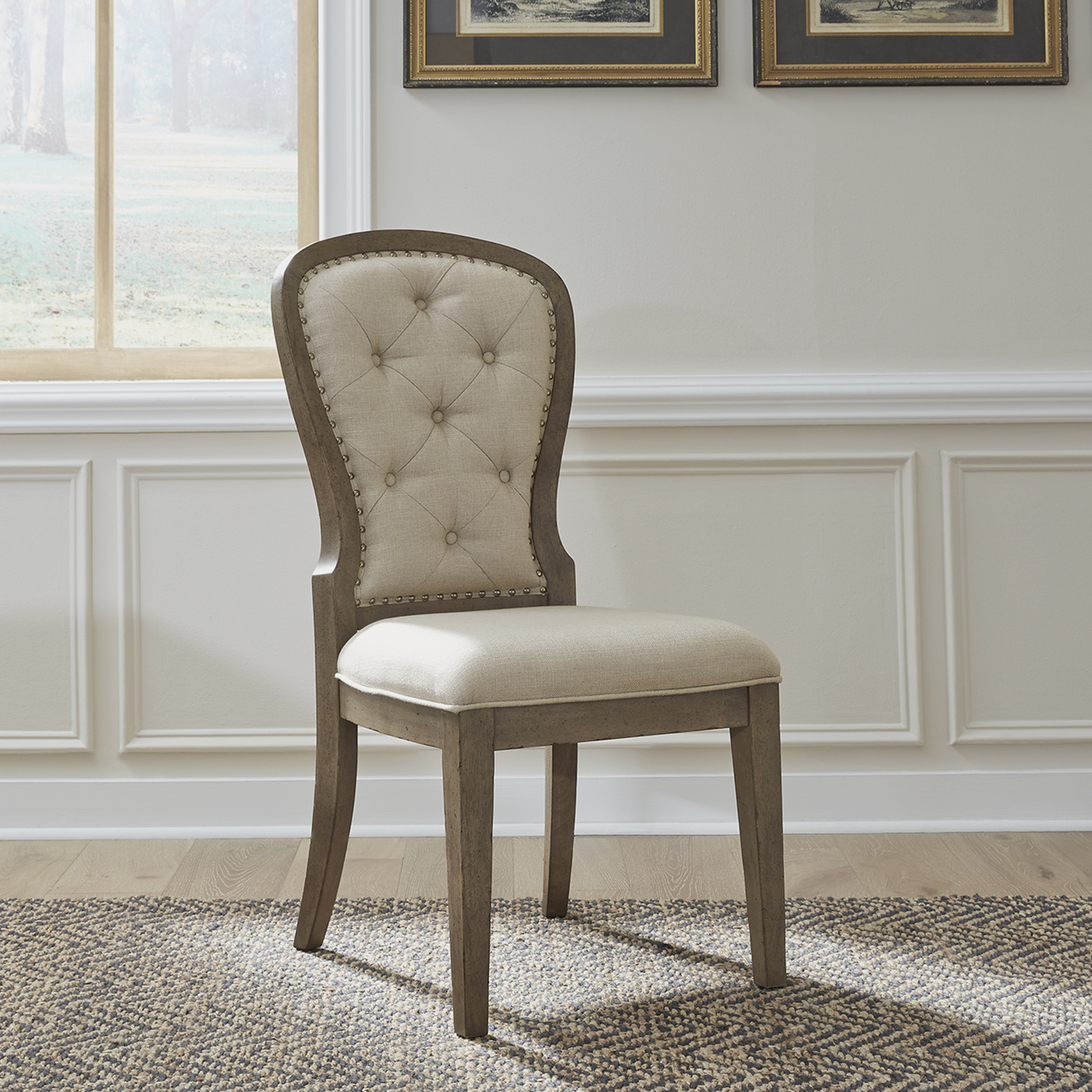 Liberty Furniture 615-C0501S Americana Farmhouse Uph Tufted Back Side Chair Liberty Furniture 615-C0501S Americana Farmhouse Uph Tufted Back Side Chair