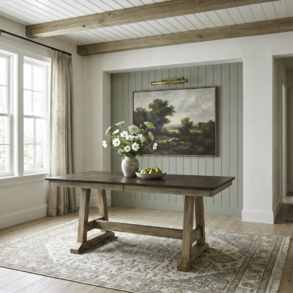 62BR-CD-TRS Lindsey Farm Trestle Table Set