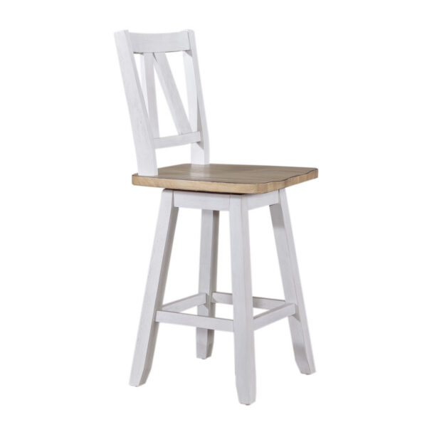 62WH-B250324 Lindsey Farm Counter Height Swivel Chair (RTA)