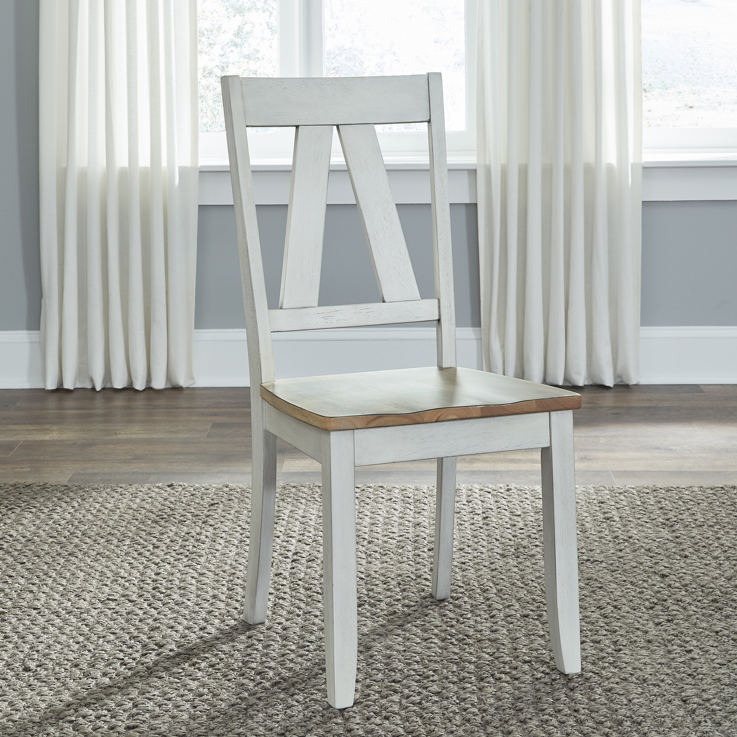 Liberty Furniture 62WH-C2500S Lindsey Farm Splat Back Side Chair (RTA) Liberty Furniture 62WH-C2500S Lindsey Farm Splat Back Side Chair (RTA)