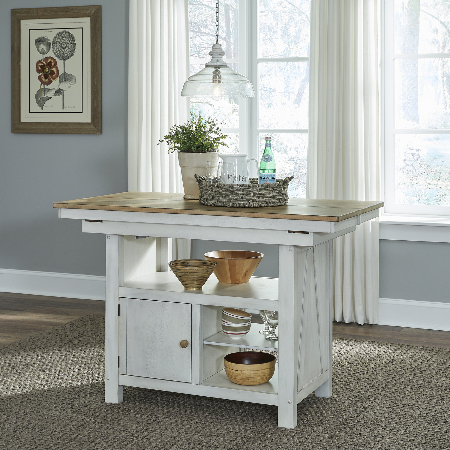 Liberty Furniture 62WH-CD-GTS Lindsey Farm Kitchen Island Liberty Furniture 62WH-CD-GTS Lindsey Farm Kitchen Island